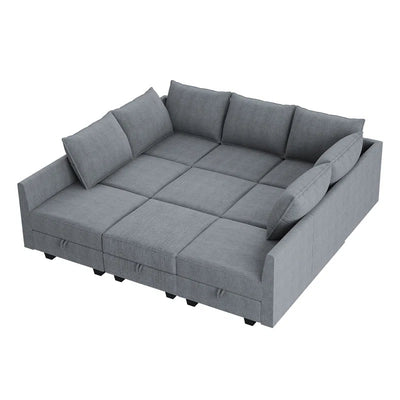 Larchmere Modular Sectional Sofa U Shaped Sofa Couch with Storage Ottoman