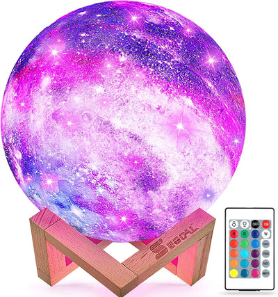 3D Moon Lamp 5.9 Inch with 16 LED Colors, Touch & Remote Control, Galaxy Night Light for Women – Ideal Birthday Gift, Decorative Lamp for Home Decор
