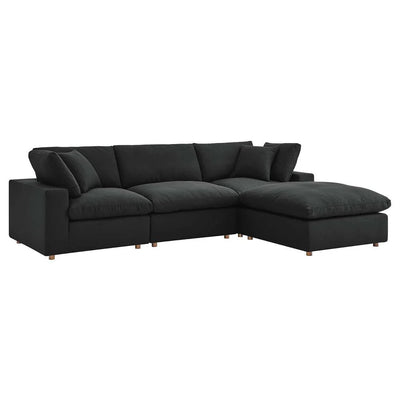 Commix down Filled Overstuffed 4 Piece Sectional Sofa Set-Eei-3356