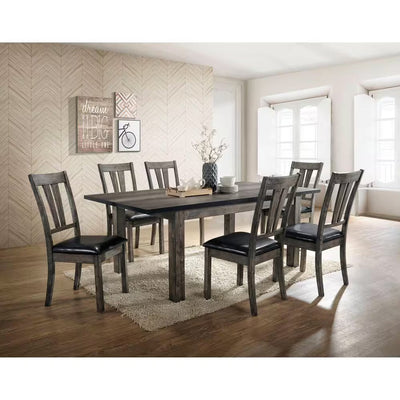 Drexel 7-Piece Gray Dining Set with 6 Cushioned Chairs