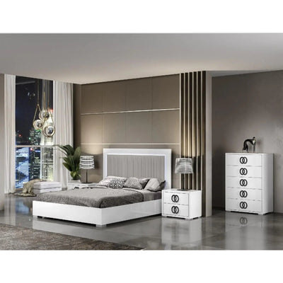 Luxuria Premium 3-Piece Bedroom Set, White, King Size